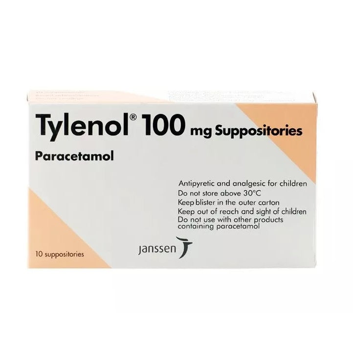 TYLENOL 100MG SUPP 10S