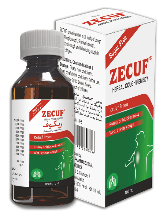 ZECUF COUGH SYRUP 100ML SUGER FREE
