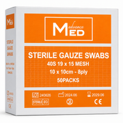 MED GAUZE SWAB STERILE 10CM