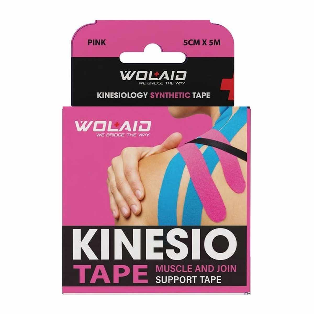 WOLAID KINESIO PINK SUPPORT TAPE 5CM*5CM