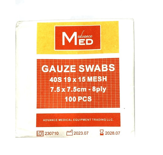 MED GAUZE SWAB 7.5CM
