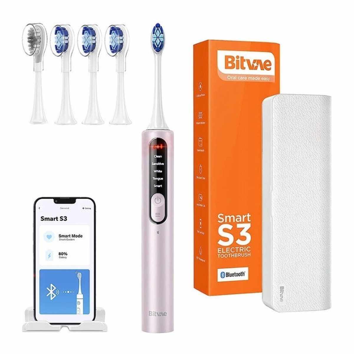 BITVAE S3 PINK TB 4H+4HEAD CAP+1TRAVEL CASE
