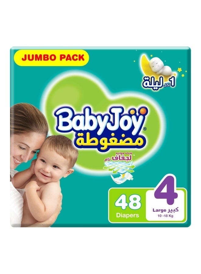 BABYJOY LARGE DIAPER SIZE 4 JUMBO PACK 48S