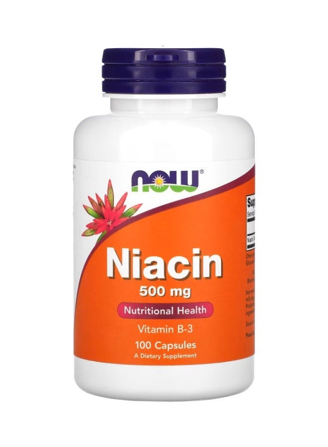 NOW NIACIN 500MG 100VEG CAPS
