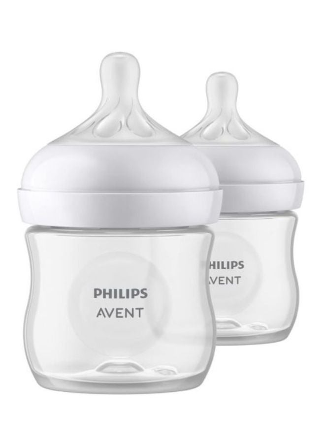 Avent Natural Response White Anti-Colic Feeding Bottles, 0+ Months