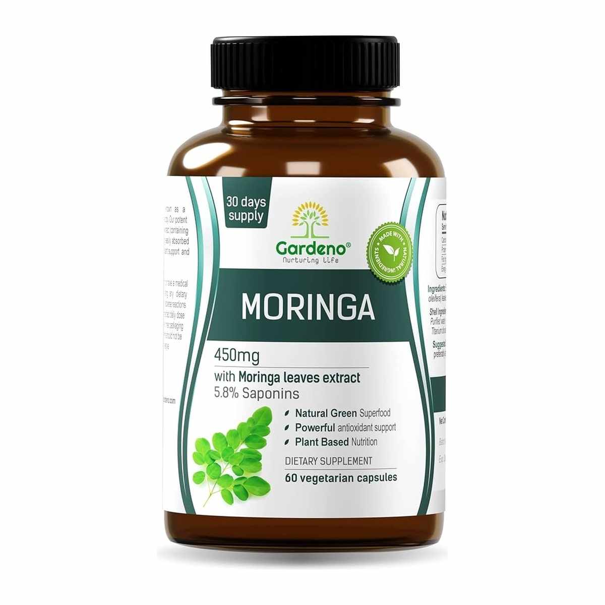 GARDENO MORINGA VEG CAP 60S