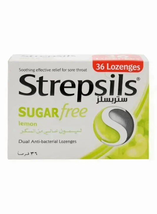 Sugar Free Lemon Lozenges For Sore Throats Tablets, 36 Pcs