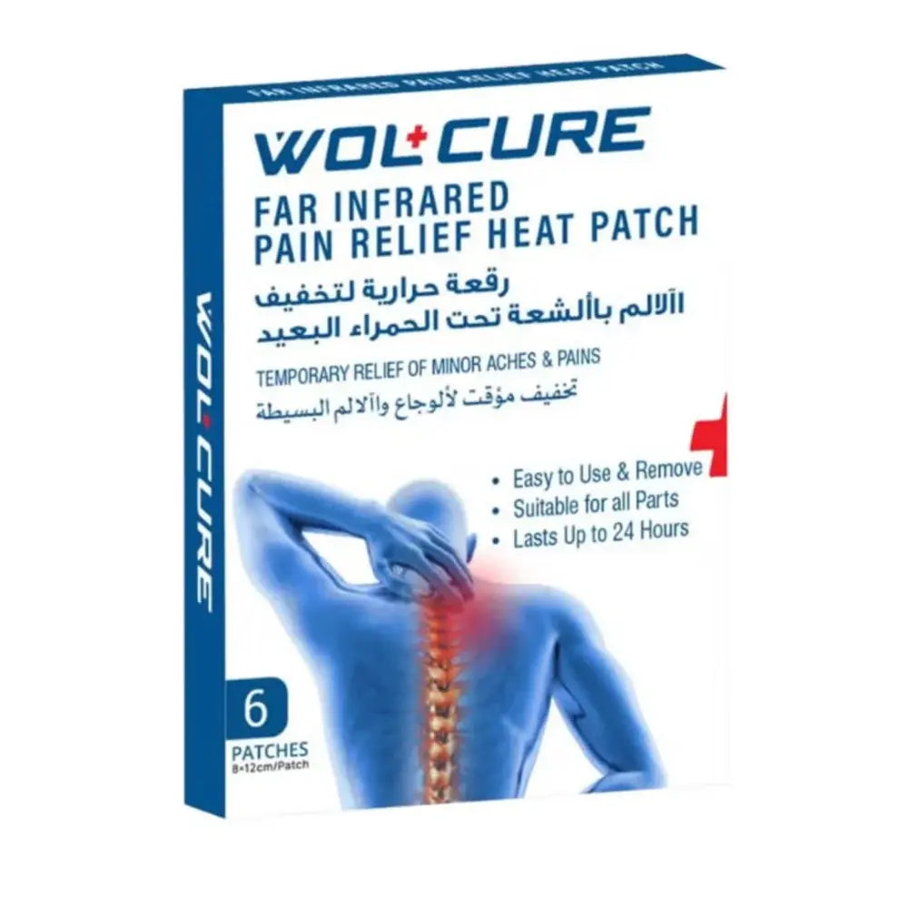 WOLCURE FAR INFRARED PAIN RELIEF HEAT PATCH 6S