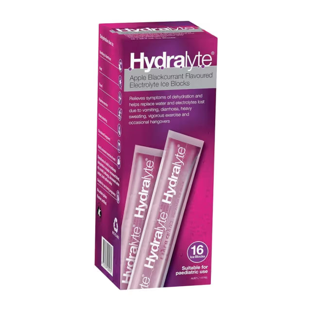 HYDRALYTE APPLE BLACKCURRANT ICEBLOCKS 16S