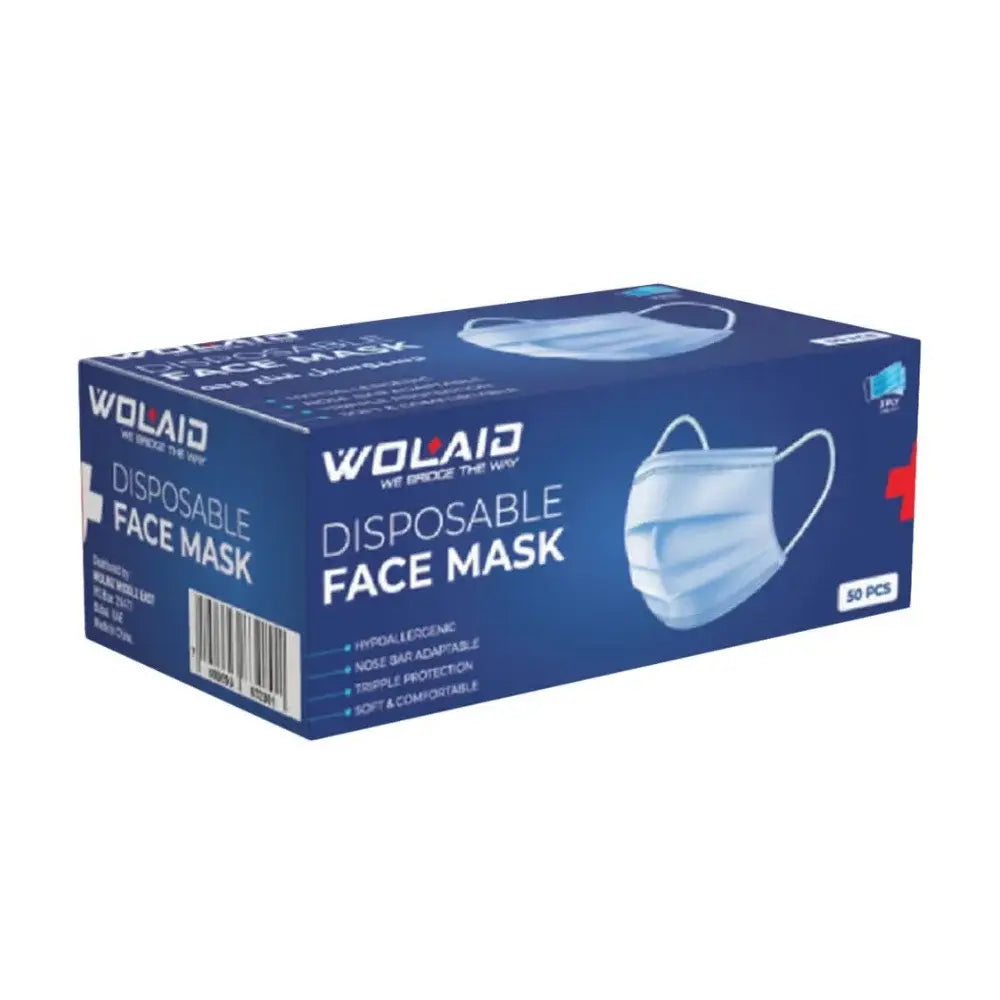 WOLAID DISPOSABLE FACE MASK BLUE