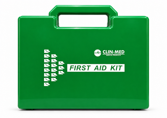 CLIN-MED FIRST AID BOX 15 PERSONS GREEN