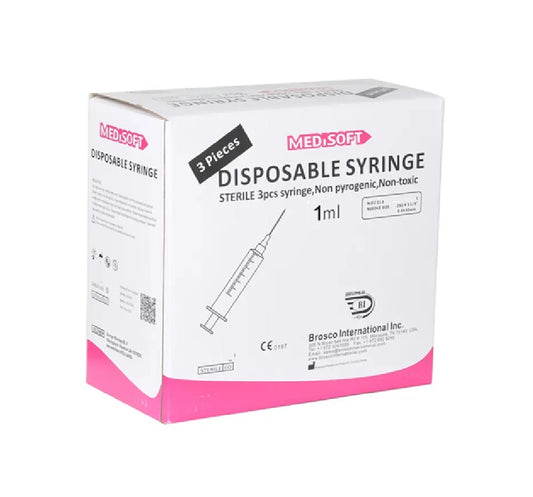 MED DISPOSIBLE SYRINGE 1ML 100S