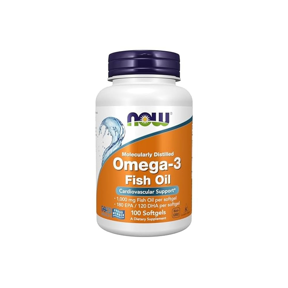 Now Molecularly Distilled Omega 3 Nutrition & Supplements For Heart & Cardiovascular Support - Cholesterol Free 100S Cap