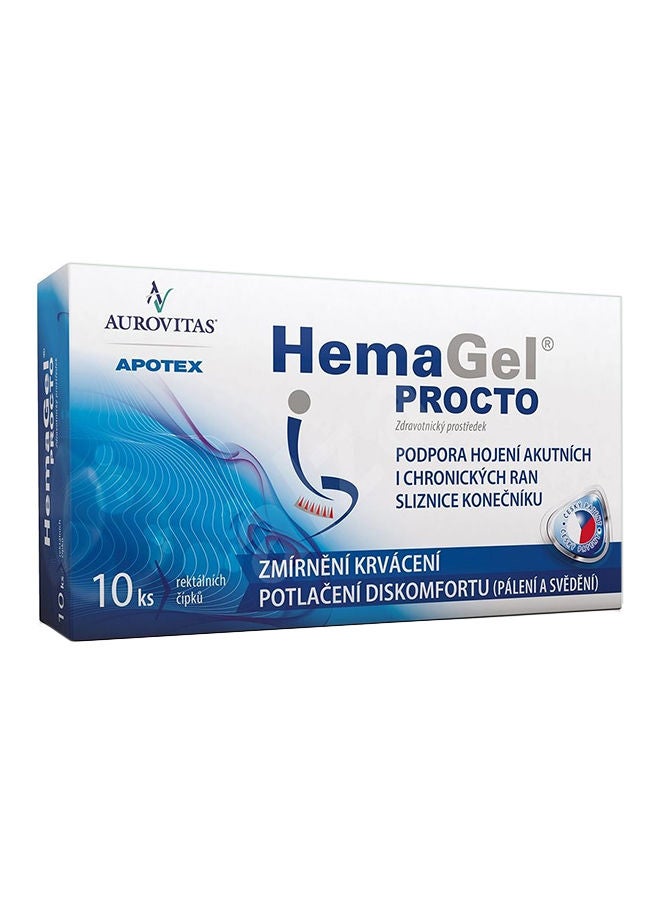 HEMAGEL PROCTO SUPP 10% 10S