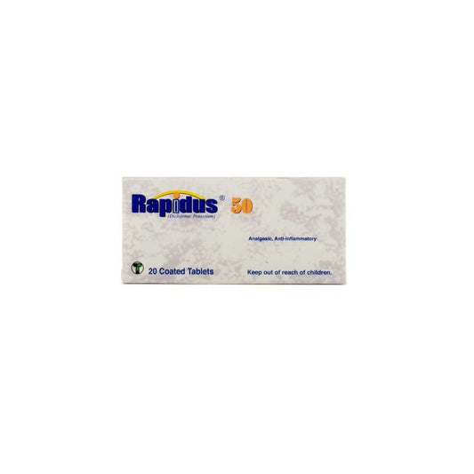 Rapidus 50Mg 20 Coated Tablets