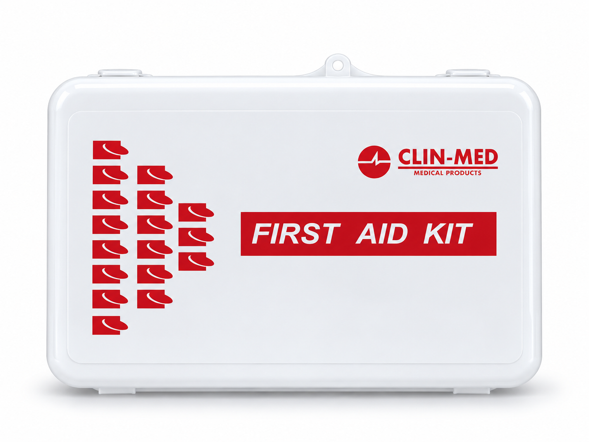CLIN-MED FIRST AID BOX 10 PERSONS WHITE