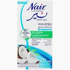 NAIR HAIR REOMVER BODY STRIPS COCONT 20S
